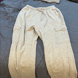 Gray Cargo Sweatpants